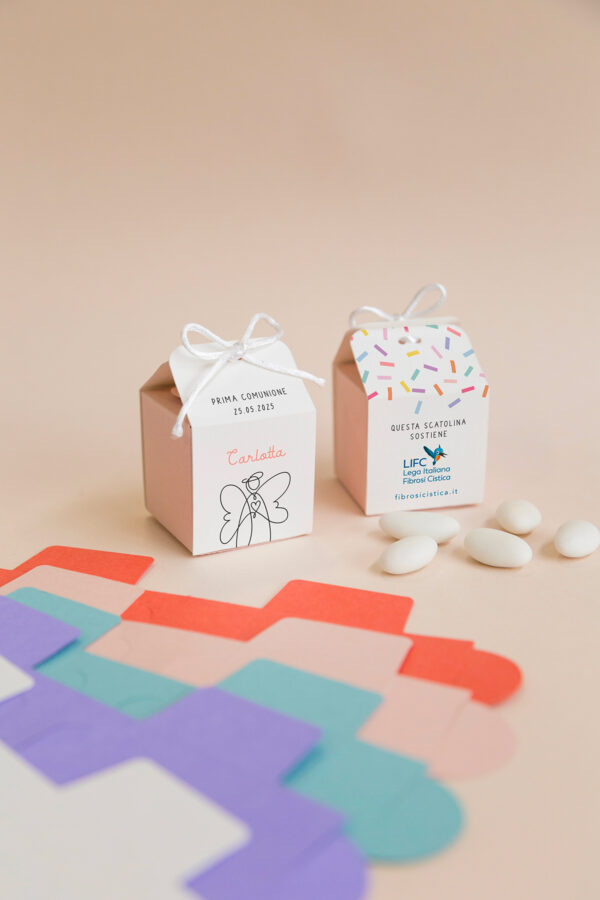 Scatolina porta confetti Angioletto cuore