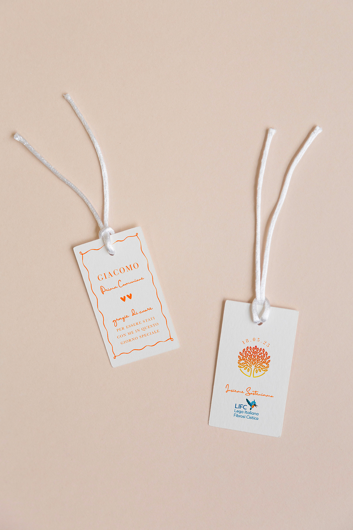 Tag rettangolare Linea Frame Albero della vita