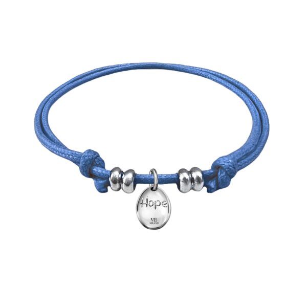 Bracciale uovo Hope - cordino blu Valeria Bugatto