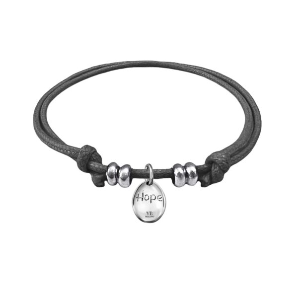 Bracciale uovo Hope - cordino nero Valeria Bugatto