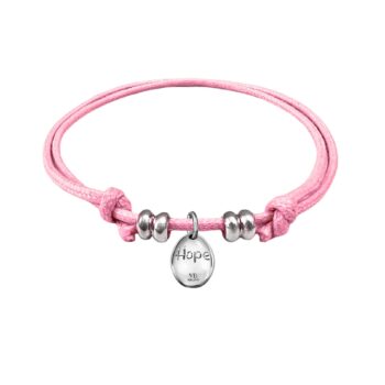 Bracciale uovo Hope - cordino rosa Valeria Bugatto