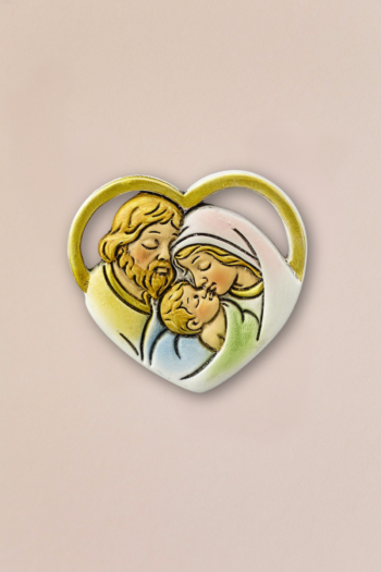 Calamita cuore con Sacra Famiglia