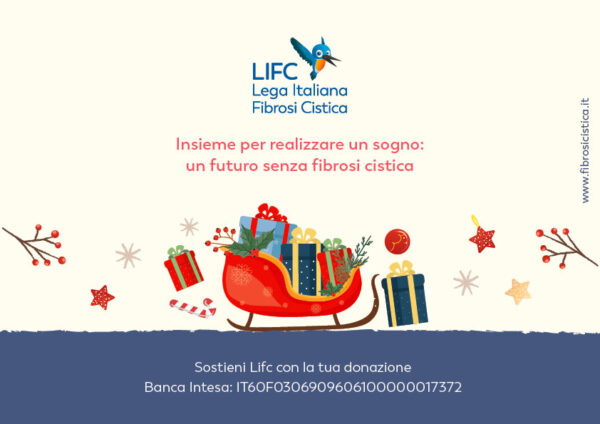 Biglietto Slitta con doni retro